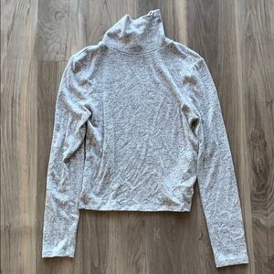 Fitted Heather Grey Turtleneck from Forever 21